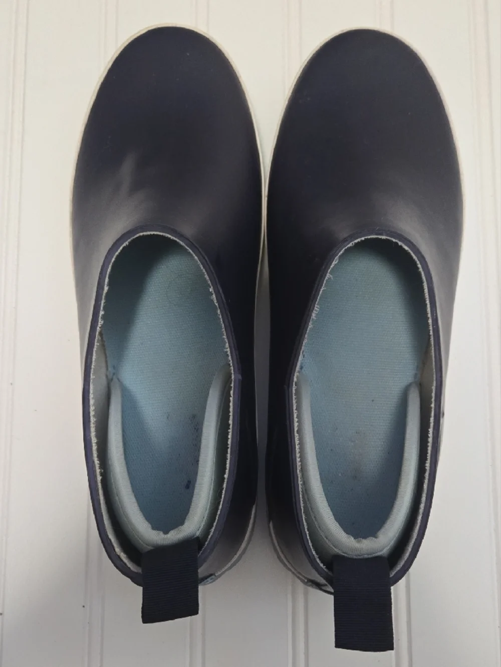 [5x$20] JBU Navy Slip-On Rain Clog / Size 9